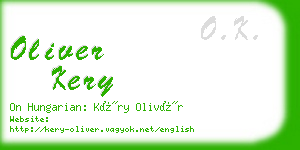 oliver kery business card